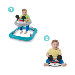 Bright Starts Mickey Mouse Tiny Trek Walker, Original Bestie 2-In-1 Walker