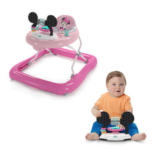 Bright Starts Minnie Mouse Tiny Trek Walker, Forever Besties , 2-In-1 Walker