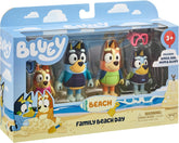 Bluey Family Beach Day Figure 4-pack Series 9 Toys for Kids