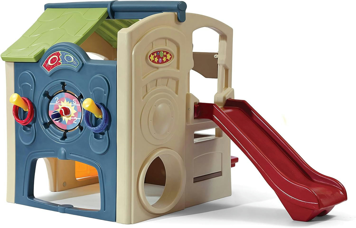 Step2 neighborhood fun center playhouse sale with slide and six accessories