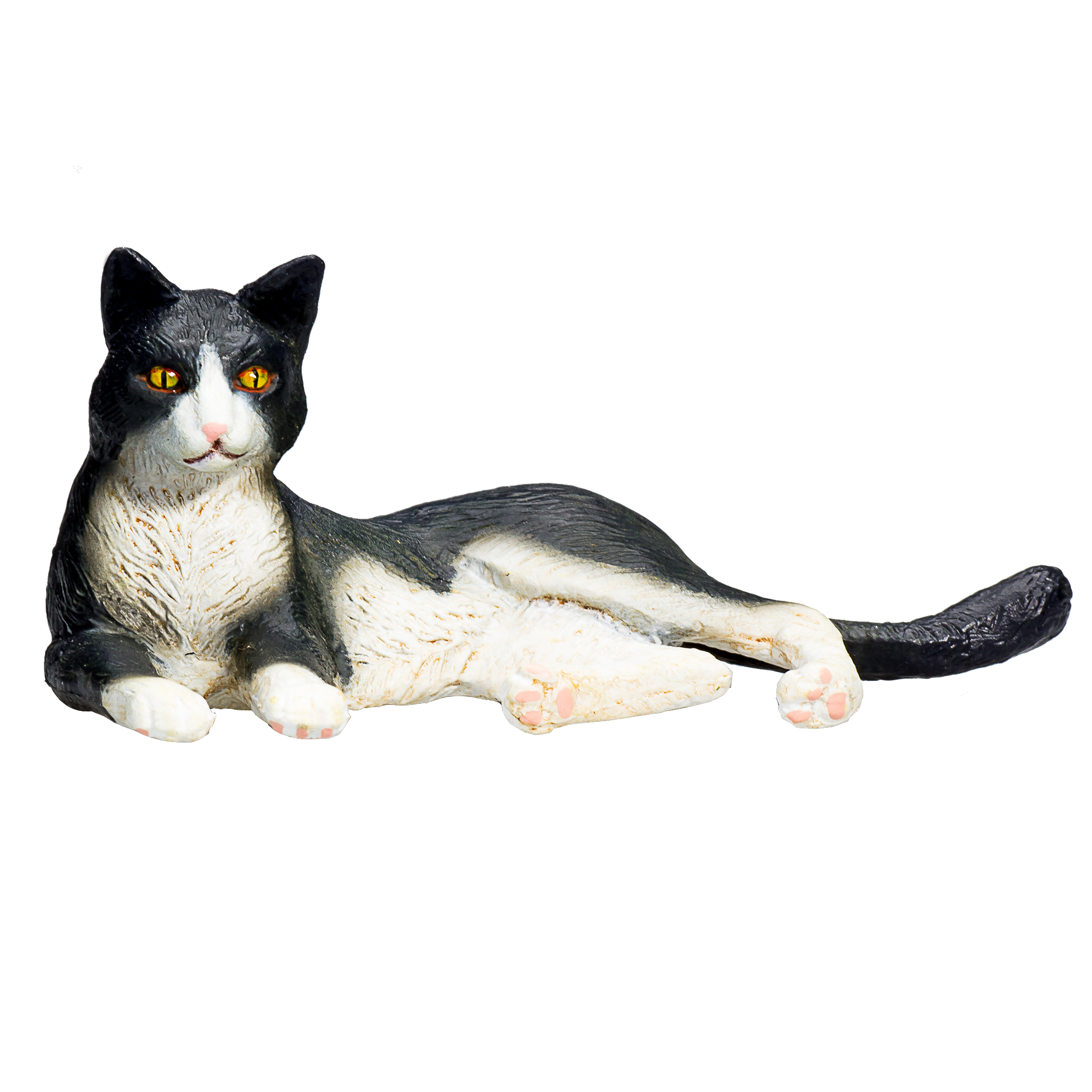 Toy School Cat Lying Black And White
