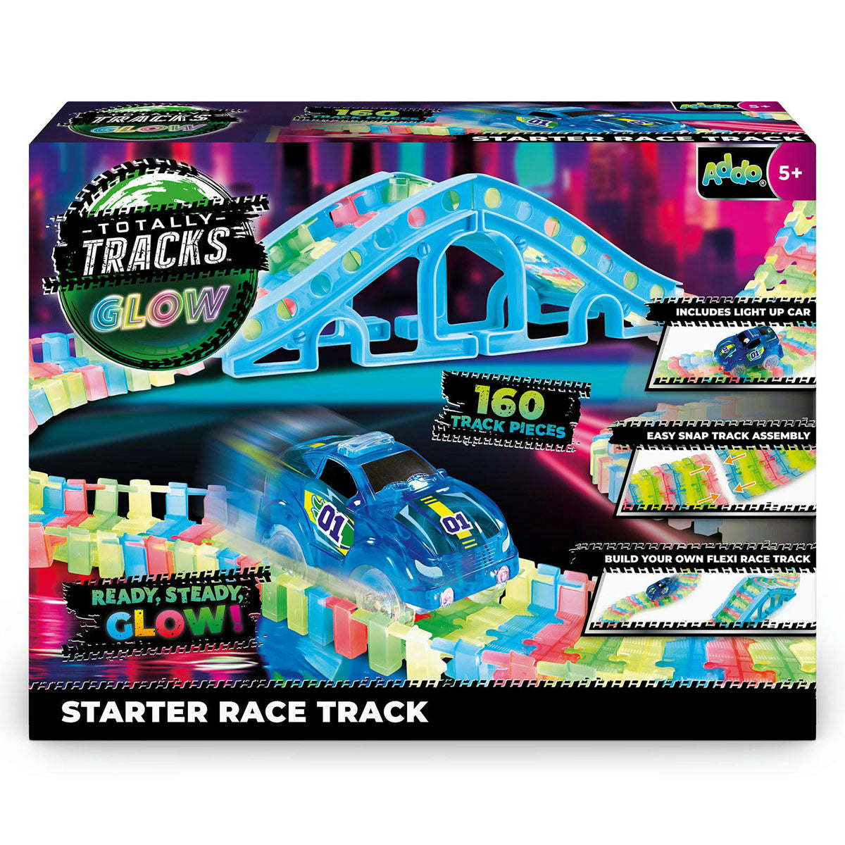 Glowing tracks racing set online