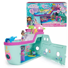 مجموعة لعب بيت الدمى Gabby's Dollhouse على شكل سفينة بحرية صديقة القطط