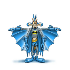 تمثال وارنر بروس مَشَوُب (مزيج من شخصيات مختلفة) كويوت في دور باتمان، مقاس 6 بوصات.