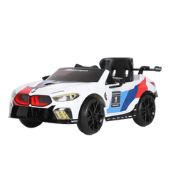 Rollplay BMW M8 GTE Racing 12V RC Ride-On for Kids - White