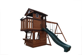 Mountpeak - Elbrus Swing Set & Playhouse With Wooden Roof