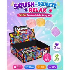 Squeeze Square Glitter Glue Jelly Cubes Sensory Fidget Toy for Kids - Sold per piece (Selection is random and subject to availability)