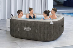 Bestway Lay-Z-Spa Cabo Maxhold Energysense Smart Hydrojet 6 Brown Rattan Square 180x180x71cm