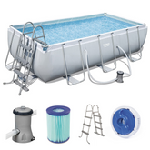 Bestway Power Steel Rectangular Pool Set 404x201x100cm
