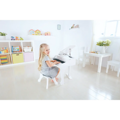 Hape Deluxe Grand Piano White Interactive Musical Toy for Kids