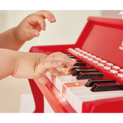 Hape Learn with Lights Red Piano and Stool Musical Toy for Kids