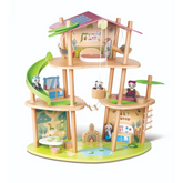 Hape Pandas’ Bamboo House Wooden Animal Playset for Kids