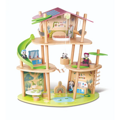 Hape Pandas’ Bamboo House Wooden Animal Playset for Kids