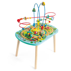Hape Interactive Twisting Railway Maze Educational Wooden Activity Table