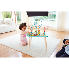 Hape Interactive Twisting Railway Maze Educational Wooden Activity Table