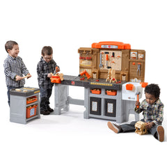 Step2 Big Builders Pro Workshop - Kids Tool Bench & Playset (Kraft Carton)