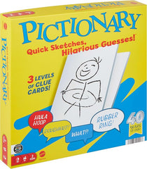Pictionary Board Game by Mattel Games - Family Party Game with Erasable Boards & Timer