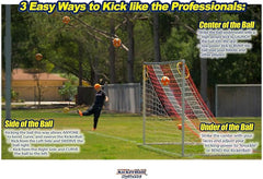 Kickerball Blue Curve & Swerve Soccer Ball Size 4 Trick Shot Training Football for Kids & Adults