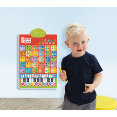 بوستر أبجدية ثنائي اللغة من هابي كابي، إنجليزي/عربي، يعمل بالبطارية