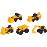 سيارات CAT Mini Machines ذات العجلات الحرة، قياس 3 بوصات، عبوة واحدة، 5 أنواع متنوعة.