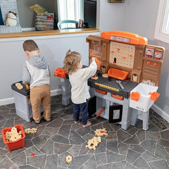 Step2 Pro Play Workshop & Utility Bench with Drill & Tools Playset for Kids