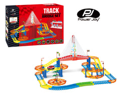 Power Joy Vroom Magic Track Bridge Battery-Operated Vehicle Set