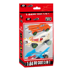 Power Joy Vroom Vroom Diecast Viper-Dc 1:64 3-In-1 Set
