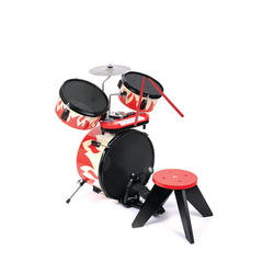 Hape Cool Beats Drum Set Musical Instrument Playset for Kids