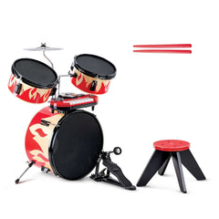 Hape Cool Beats Drum Set Musical Instrument Playset for Kids