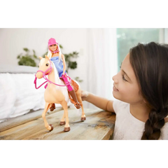 Barbie Doll & Horse Playset, Blonde Hair With Riding Accessories