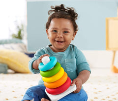 Fisher-Price Rock-Stack Eco-Friendly Baby Toy Classic Stacking Rings