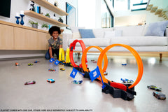 Hot Wheels Multi-Loop Race-Off Action Track Set with 1 Car