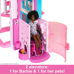 Barbie Pool Party Doll House 3-Story Slide