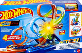 ot Wheels Action 4-Loop Crashout 1:64 Track Set for Kids