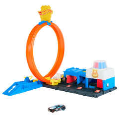 Hot Wheels City Super Police Station Track Playset with 1 Hot Wheels Car