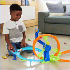 Hot Wheels Car Track Launch & Loop Stunt Playset with 1 Vehicle