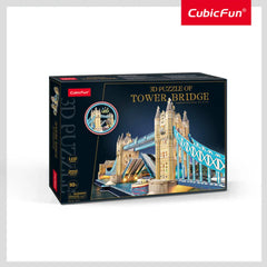 ألغاز ثلاثية الأبعاد مضيئة من CubicFun - جسر البرج - 222 قطعة