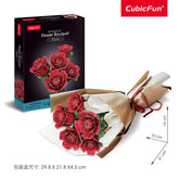 3D Puzzle Rose Flower Bouquet 265 Pcs