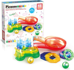 Picasso Magnetic Marble Run Expansion Pack 15-pieces