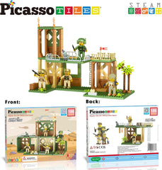 Picasso Magnetic Tiles Combat Force 4 Military Figures 186-pieces