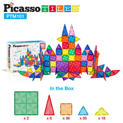 Picasso Magnetic Tiles Mini Diamond 101-pieces