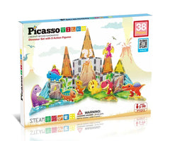 Picasso Magnetic Tiles Dino Set 38-pieces