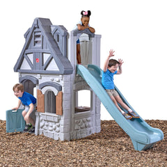 Enchanting Adventures Multi - Level Playhouse & Slide for Kids Outdoor Play