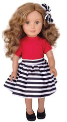 Hayati Girl Doll Siba Stripe Dress 18 Inch