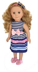 Hayati Girl 18 Inch Fashion Doll with Sand Bow Dress for Kids