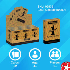 أوراق لعب وايدنجتون رقم 1، علبة عرض ذهبية CDU12