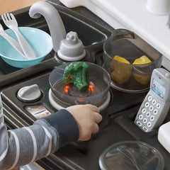 Step2 Lifestyle Custom Kitchen with Sink, Stove & Storage Playset for Kids