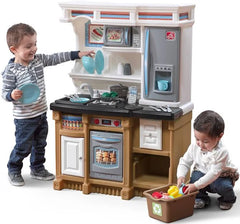 Step2 Lifestyle Custom Kitchen with Sink, Stove & Storage Playset for Kids