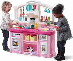 Step2 Fun With Friends Kitchen Playset for Kids (Pink) - Pretend Cooking Toy for Toddlers & Children