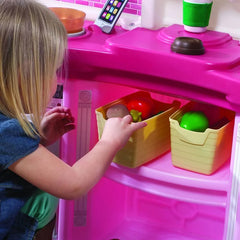 Step2 Fun With Friends Kitchen Playset for Kids (Pink) - Pretend Cooking Toy for Toddlers & Children